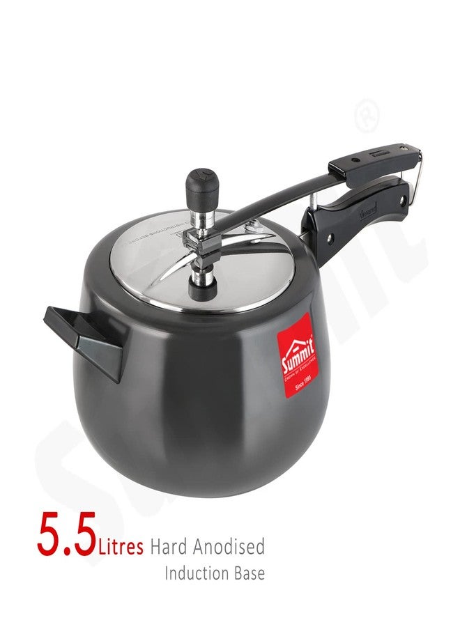 سوميت قدر ضغط ساميت ذو غطاء داخلي سعة 5.5 لتر، قاعدة كونتورا تعمل بالحث، مصنوع من الألومنيوم المؤكسد الصلب - Image 2